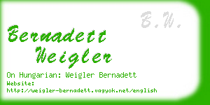 bernadett weigler business card